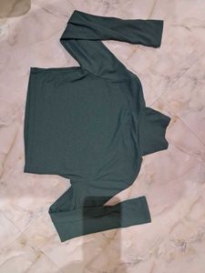 Ribbed Turtleneck Crop Top