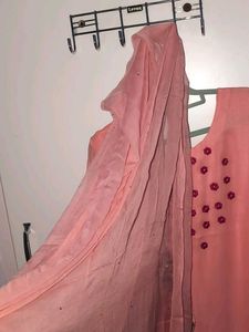 Pink Embellished Kurta (3piece)