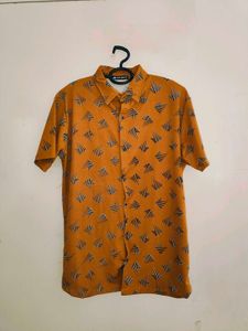 Patterned Mustard Shirt