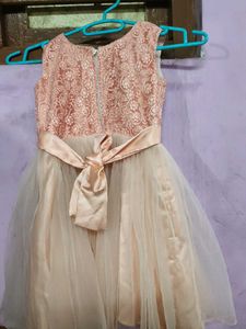 Elegant Peach Party Dress