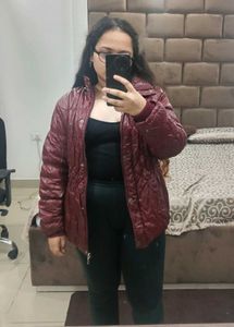 Burgundy Padded Korean Imported Jacket