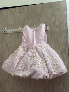 Partywear Girls Pink Dress/ Frock With Jacket