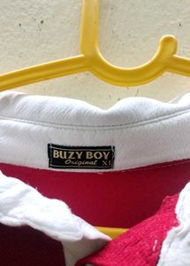 Red T-shirt With Collar
