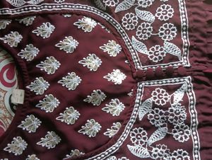 Maroon Chikankari Heavy Gown