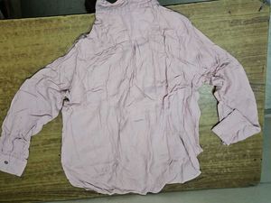 Pink Long Sleeve Button-Up Shirt