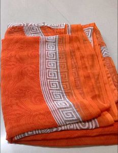 Orange  Saree