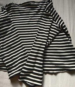 Zebra Pattern Crop T-shirt
