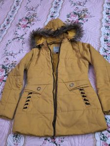 Mustard Winter Coat.. zipper is non functional