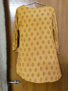 Mustard Colour Short Kurta