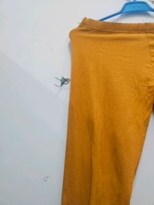 Purple Kurti &amp; Avaasa Mustard  Leggings Set