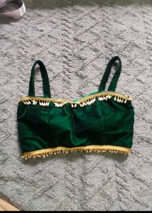 sale Green Velvet Blouse