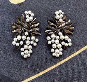 Vintage Pearl Cluster Earrings