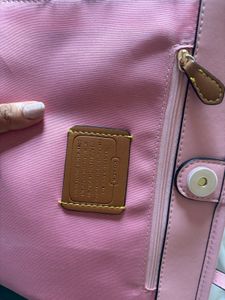 Coach - Pink Monogram Tote