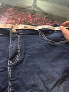 Strcheble Denim Mini Skirt..