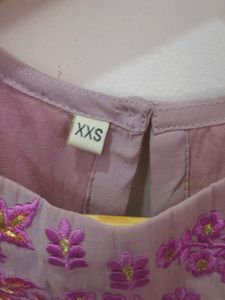 Embroidered Lavender Blouse