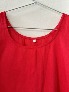 Silk Sleveeless Kurti