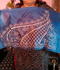 Designer Unstitched Lehenga Blouse Dupatta Set