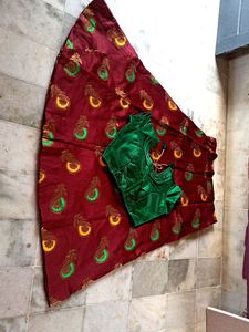 Elegant Art Silk Lehenga Choli Set Without Dupatta