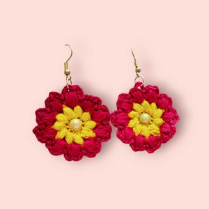 Crochet Flower Earrings