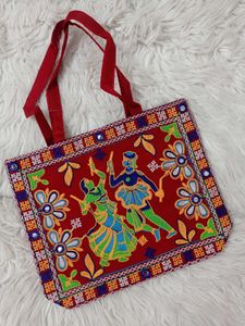Embroidered Tote Bag