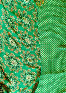 Green Saree With Blouse Piece