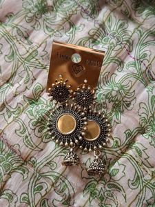 Mirror Jhumka Earrings