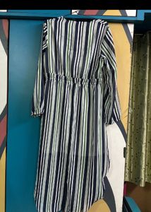 Striped Green And Blue Dress