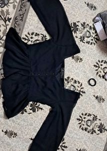 Chic Black Sheer Top
