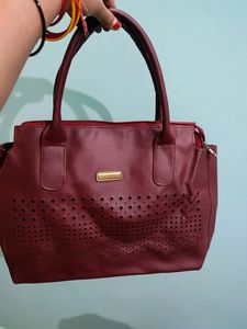 Girls Maroon Shoulder Bag