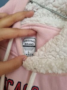 Pink Woollen Hoodie!! Fleece Lining!!