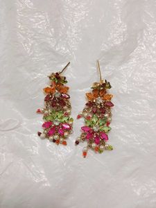 Floral Gemstone Earrings