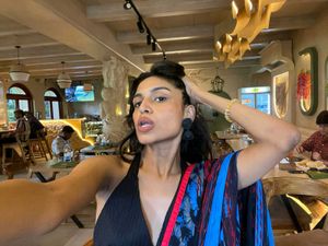 (Can Bargain)Backless Top And A Saree Combo