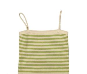 Green Striped Knit Cami