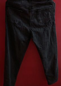 Black Faded Mom Jeans