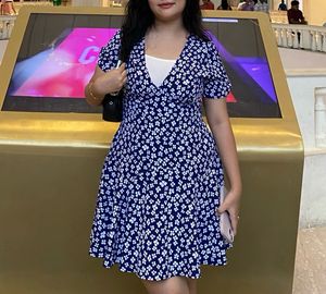 Printed Floral A-Line Dress