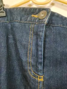 Preloved Van Heusen Blue Denim Midi Skirt
