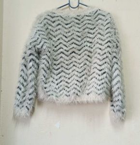 Fluffy Graphic Sweater