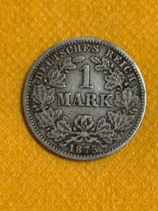 1 Mark Germany Silver Coin Rare 1875