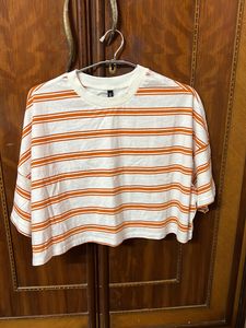 H&M Striped Crop Top