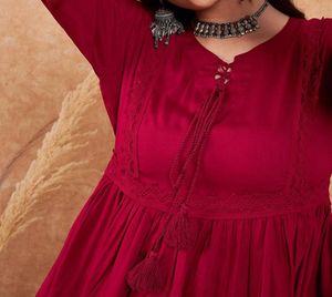 Maroon Embroidered Co-Ords Set