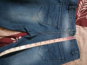 Blue Denim Capri Jeans