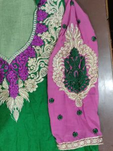 Green Embroidered Kurta