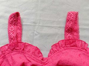 Embroidered Tie-up Ruched Top 💗