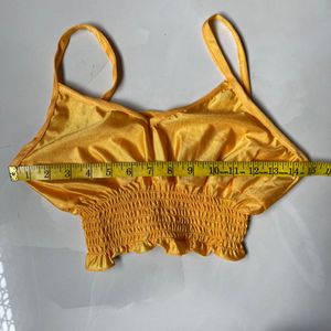 Orange Orgenza Mesh Top With That Inner