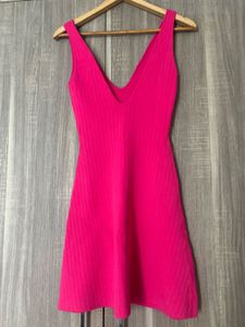 Hot Pink Zara Midi Dress