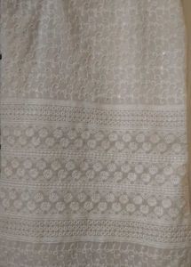 White Embroidered Sleeveless Top/kurta