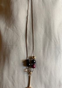 Never Worn Long Necklace With Sparkling Stone