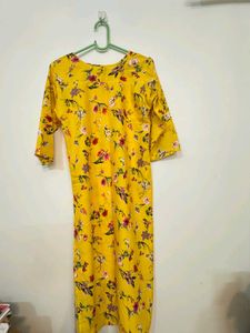 Floral Yellow Kurta