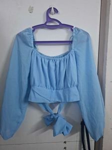 Blue Crop Top