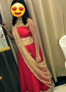 Red Colour Traditional Hand Stitched Lehenga Set